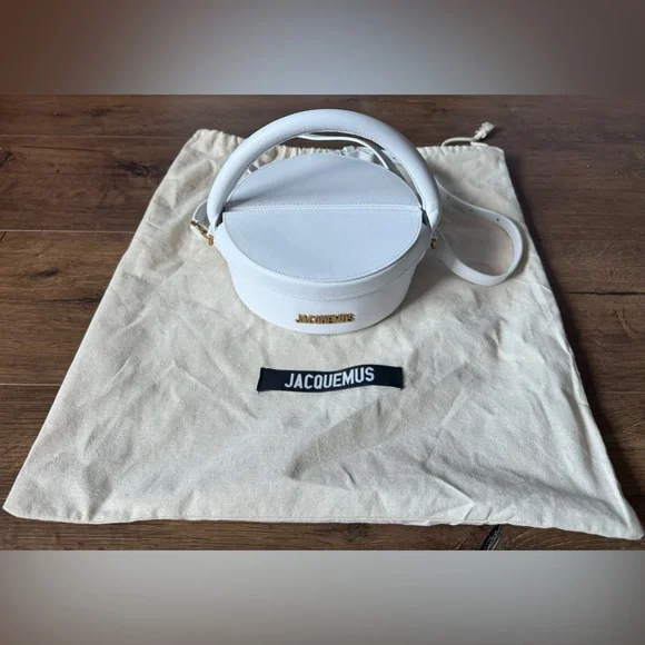 JACQUEMUS-AUTHENTIC Imported (NWT) White Leather La Boîte à Gateaux Hand Bag - Picture 16 of 16